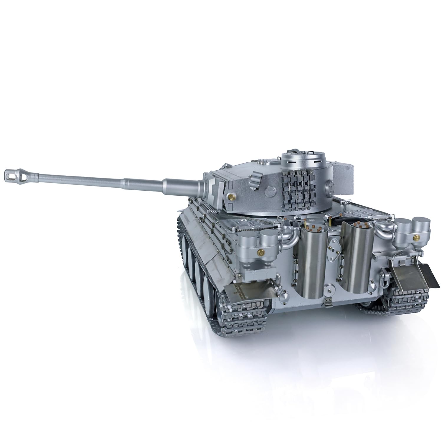 wheelfun Henglong 3818-Pro - Carro armato radiocomandato 1/16, in metallo pieno di Tiger tedesco, RTR