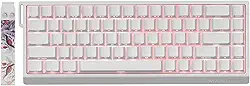 MADLIONS MAD 68 HE RGB 60% Teclado mecânico para jogos Rapid Trigger 60% com fio, atuação ajustável, interruptor magnético de efeito Hall, taxa de polling de 8K Hz, RGB, para PC/Mac, Branco