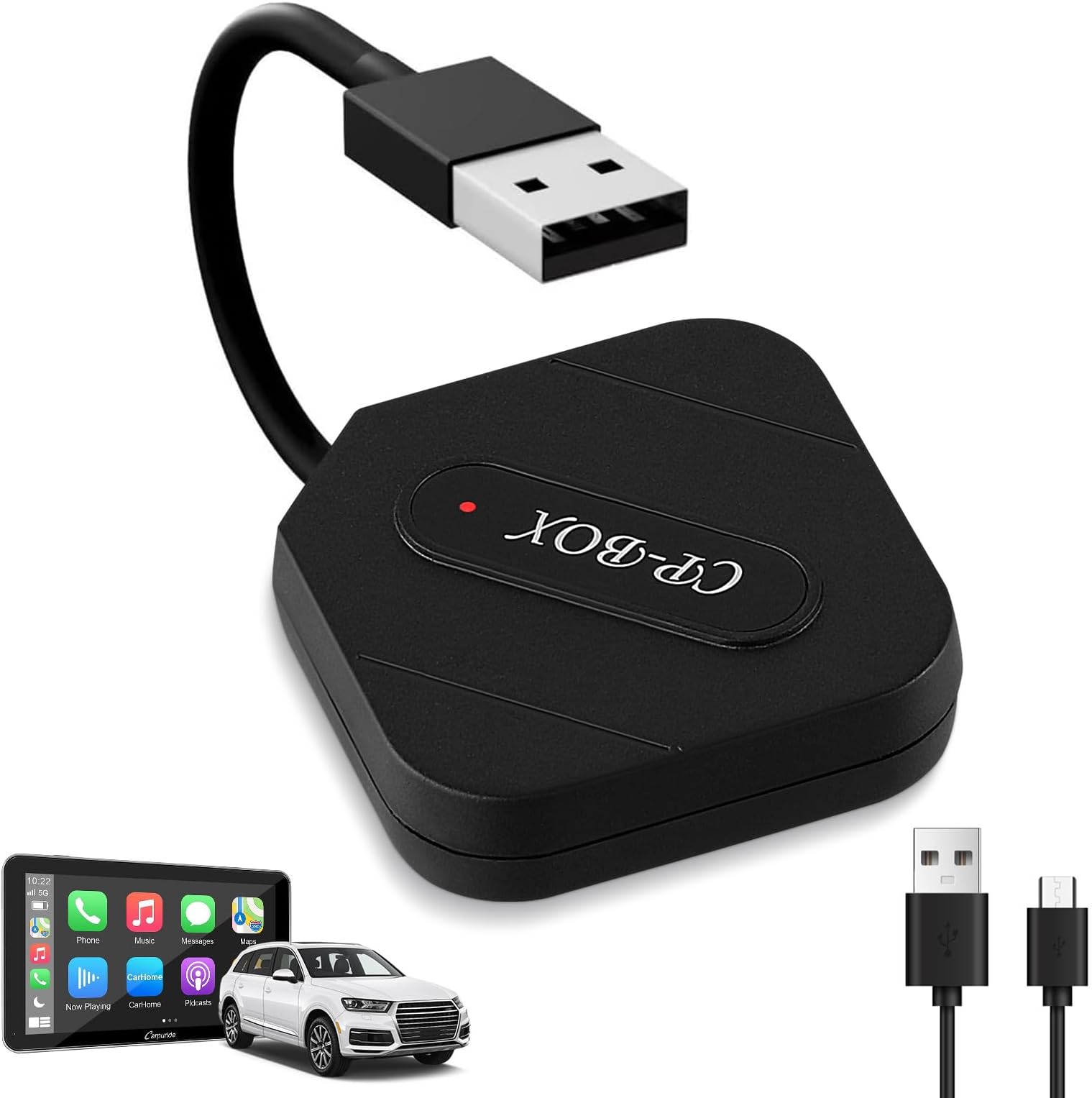 Wireless Carplay Adapter,Upgrade Carplay Wireless Adapter Dongle for Convert Factory,Carplay Adapter UK with Wireless 5.8Ghz,Carplay Adapter for iOS 13.5-16 Plug & Play