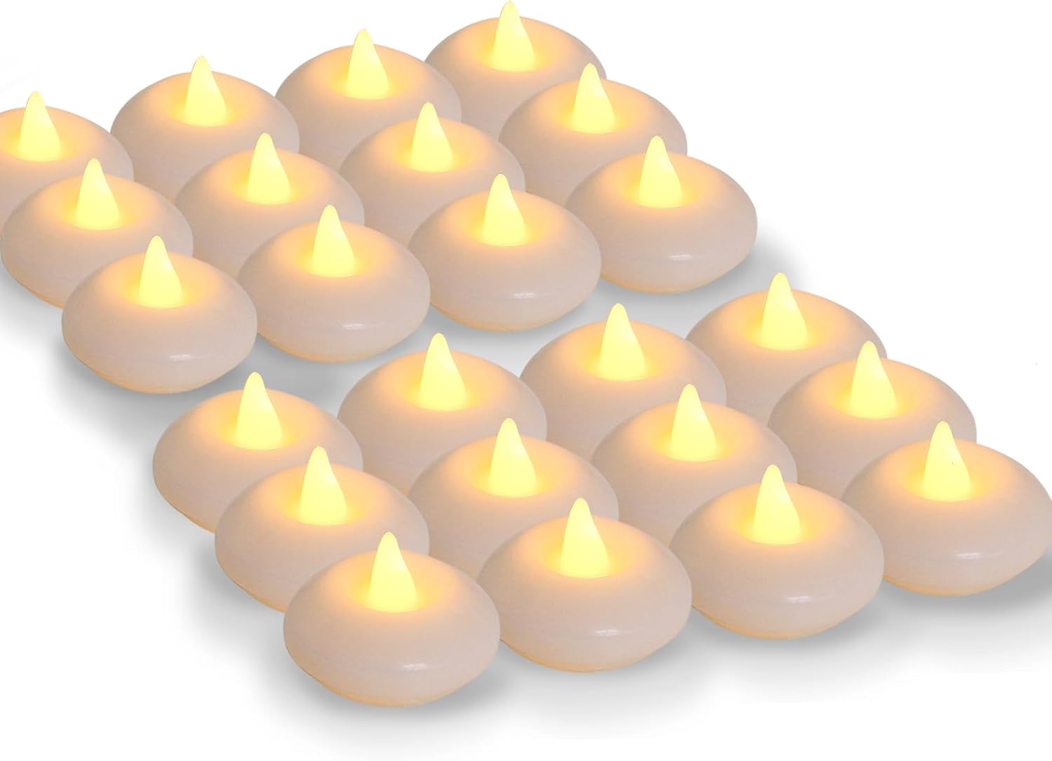 LARDUX Pack of 24 LED Floating Candles 2 Inch Flameless