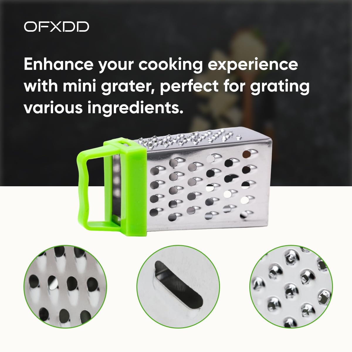 Mini rasp 6 stuks - kleine rasp voor kaas, knoflook en nootmuskaat - roestvrijstalen mini-raspen voor keuken - kleine rasp met magneet