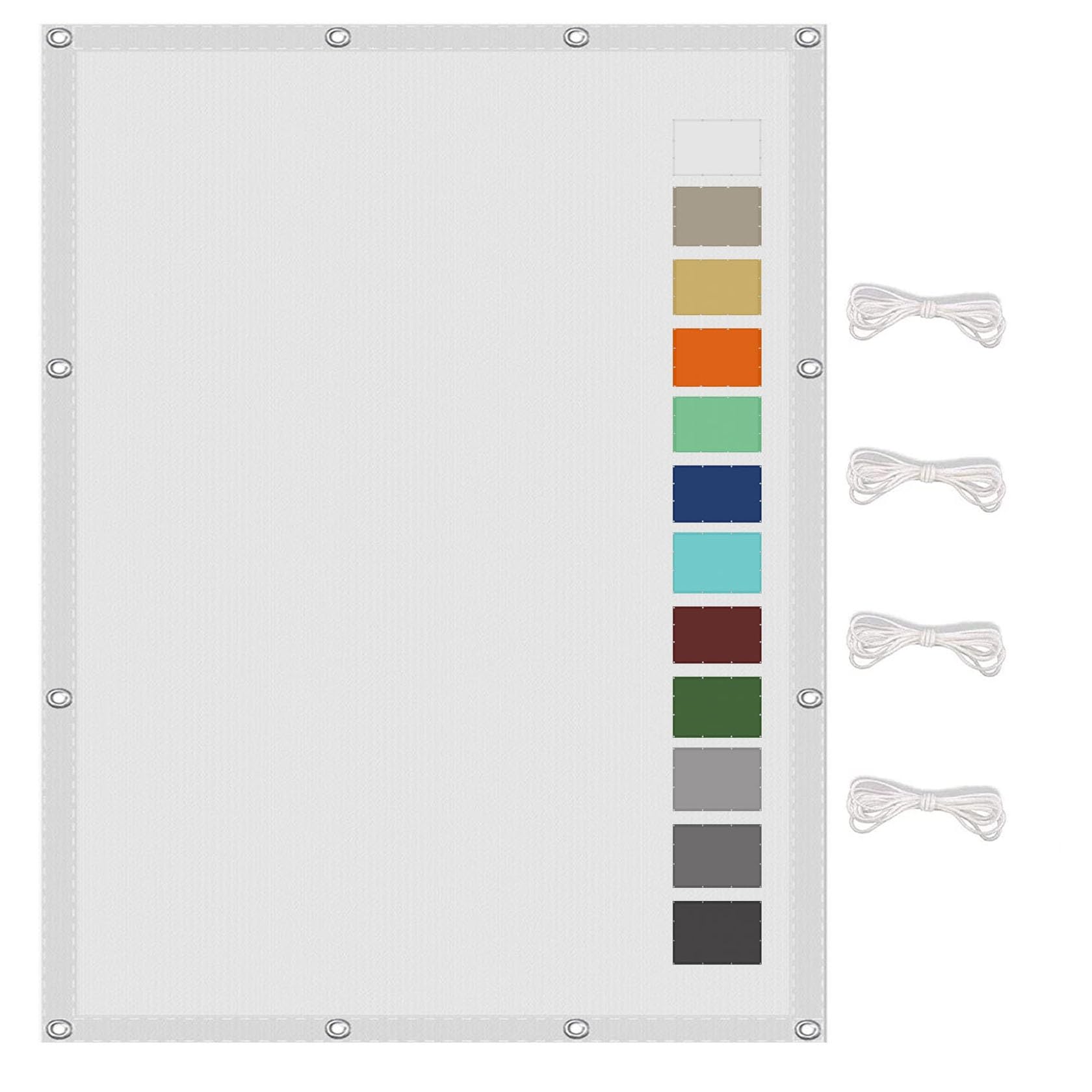 Voile filet ombrage 3.5x8m blanc créez un coin de fraîcheur sur votre terrasse de jardin