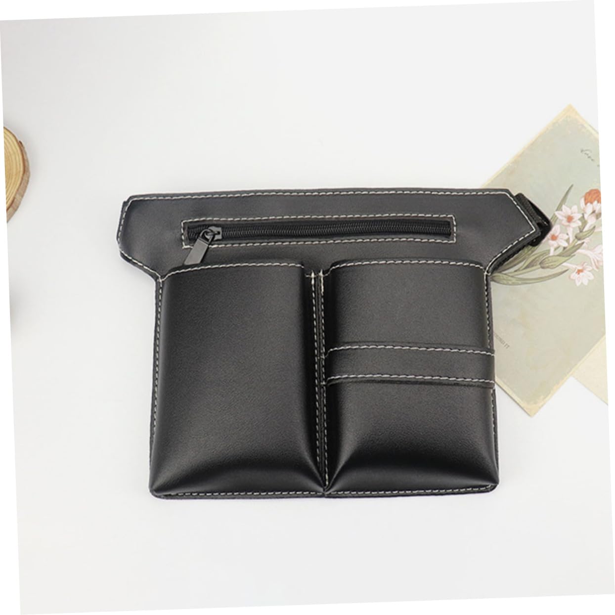 FOMIYES Hairdressing Scissor Satchel Barber Waist Belt Apron Bag Hair Salon Clipping Bag Portable