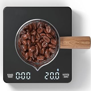 Gadgetronics Smart Coffee Scale with Timer, Rechargeable Digital Scale for Coffee Weighing, 0.1g - 3 kg, LED Touchscreen |...