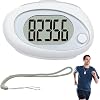 Pas Counter, 3D Pedometer with Clip and Cable | Pedometer for Seniors with Error Error, Race, Indoor and Outdoor