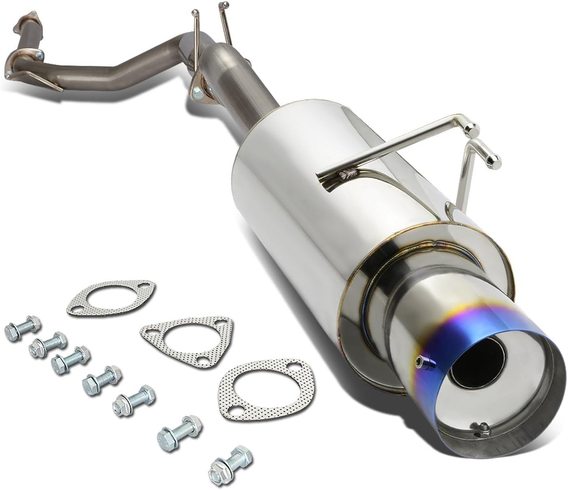 DNA MOTORING CBE-HC06SI-BT Stainless Steel Cat Back Exhaust System [Compatible with 06-11 Honda Civic EX 1.8L]