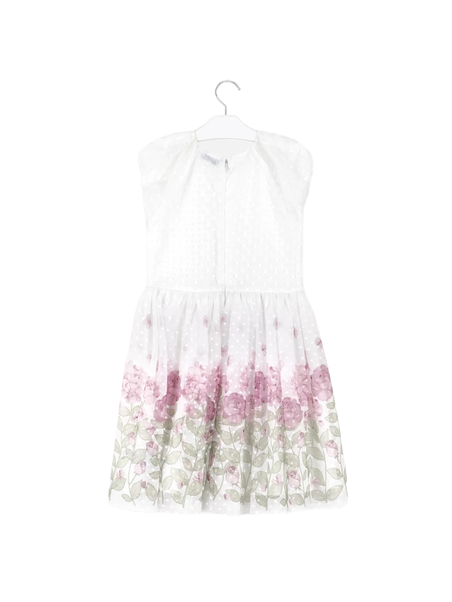 Mayoral Vestito Bambina Elegante Cerimonia, Abito con Gonna Floreale in Tulle e Maniche in Pizzo, per Matrimonio Compleanno e Occasioni Speciali