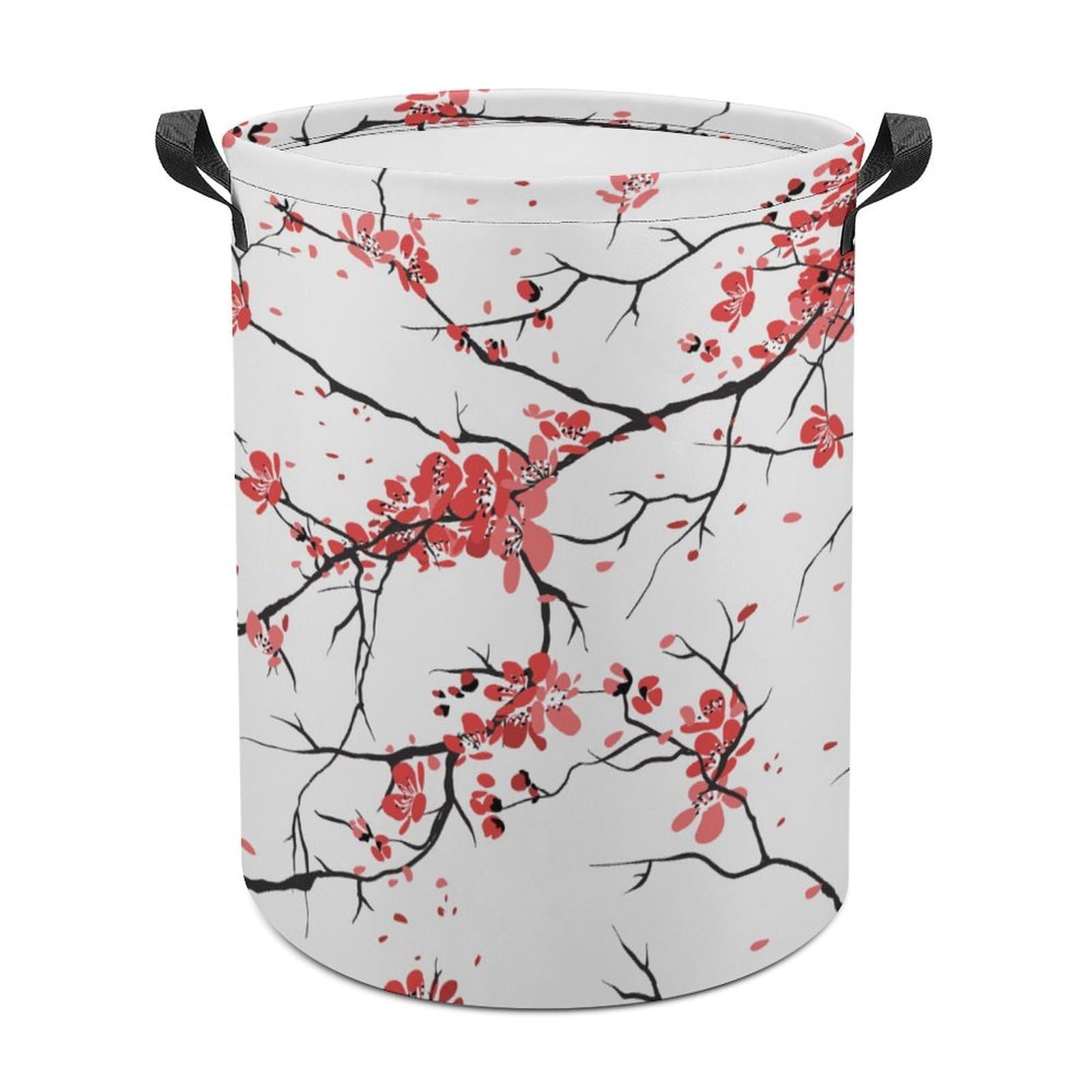 Lyfthologen Laundry Hamper, Cherry Blossom Laundry Basket, Washing Basket with Handle