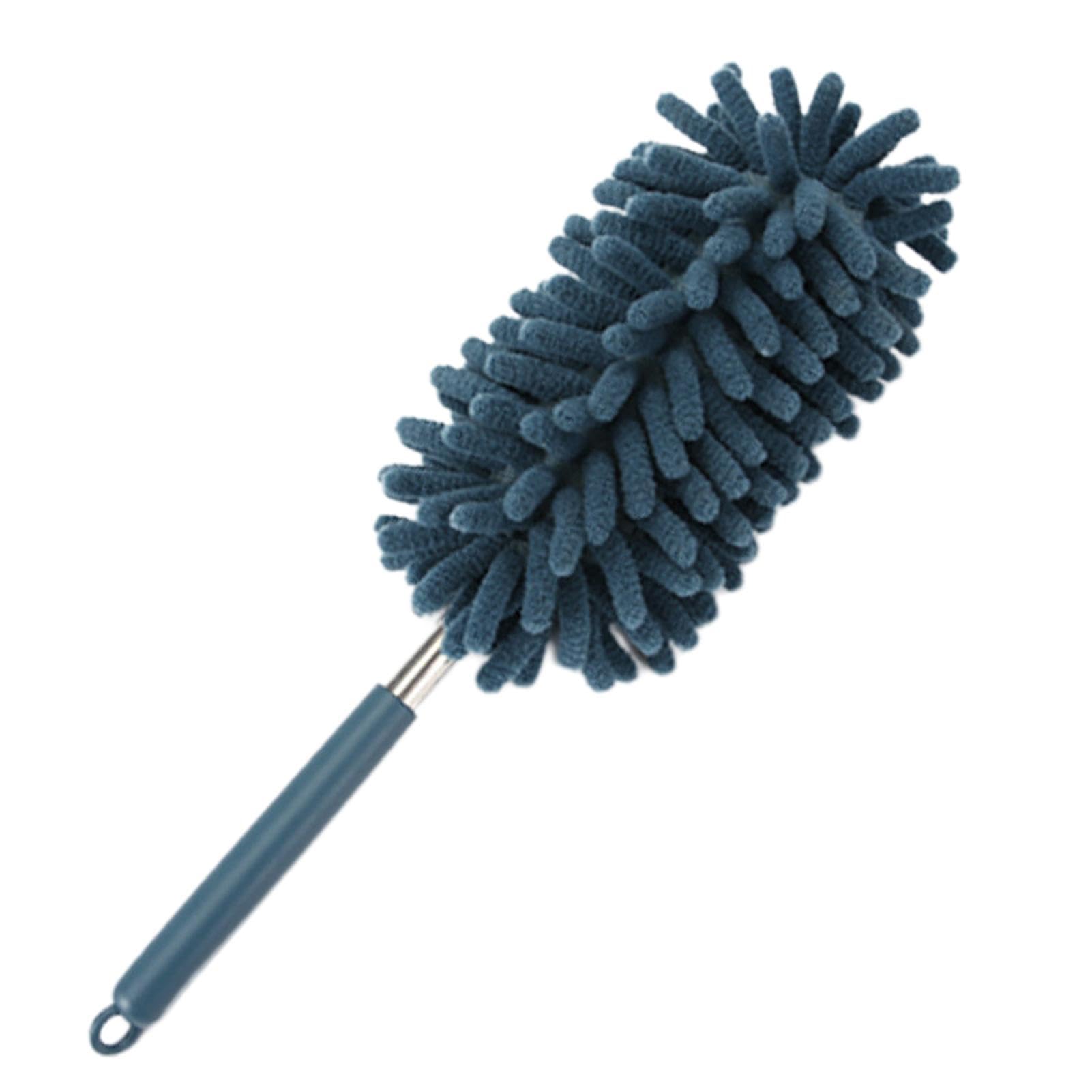 Kerali Malachite Blue Chenille Duster Telescopic - Feather Duster With Bendable Head | Extendable Hand Dusters | Microfiber Dusting Brush With Telescoping Pole | Hand Duster For Cleaning High Ceiling Fans,