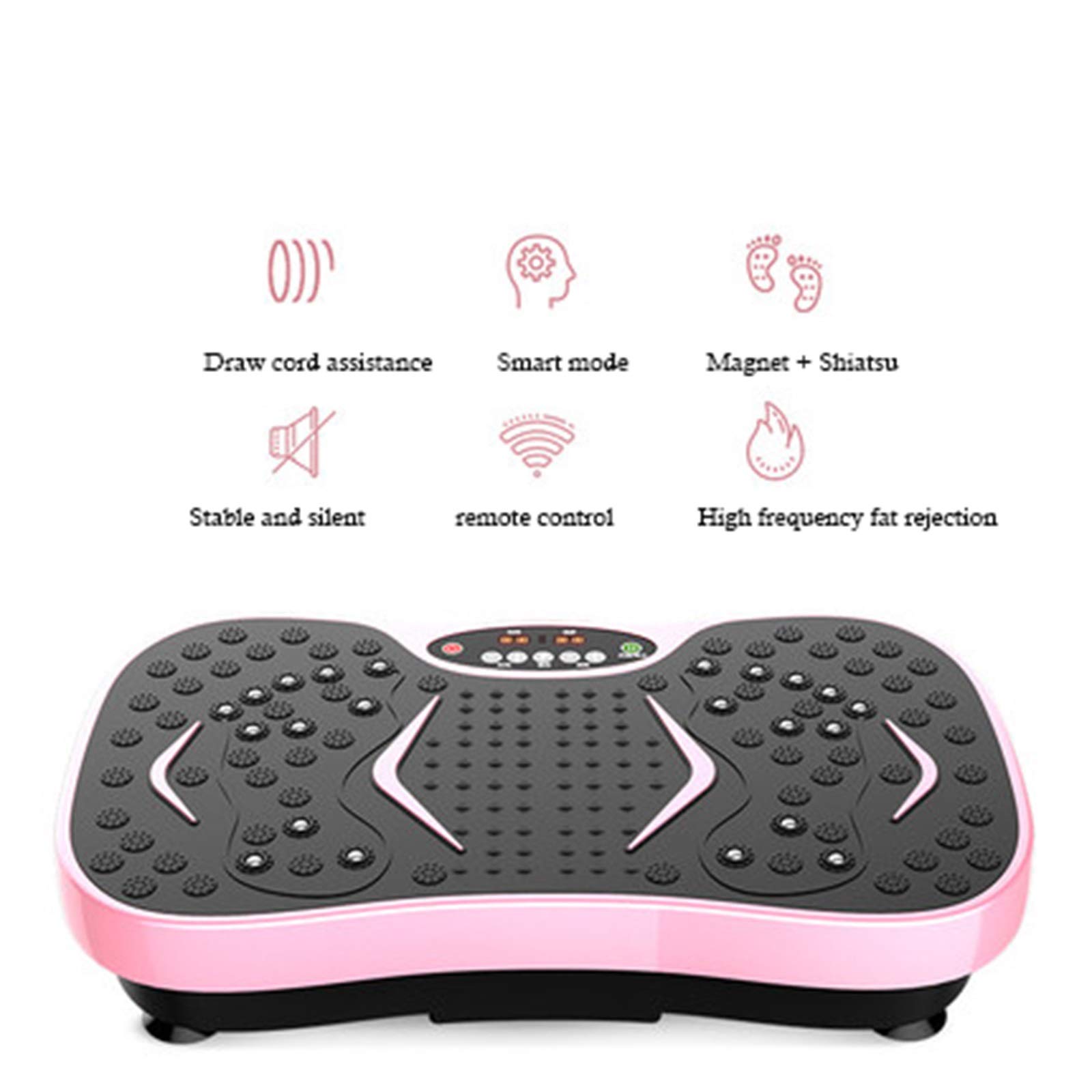 Pedana vibrante 120 kg, attrezzo fitness vibrante, con telecomando e bande di resistenza, attrezzature per l'allenamento domestico per dimagrire e tonificare (dimensioni: 57,5 * 42 * 17,5 cm