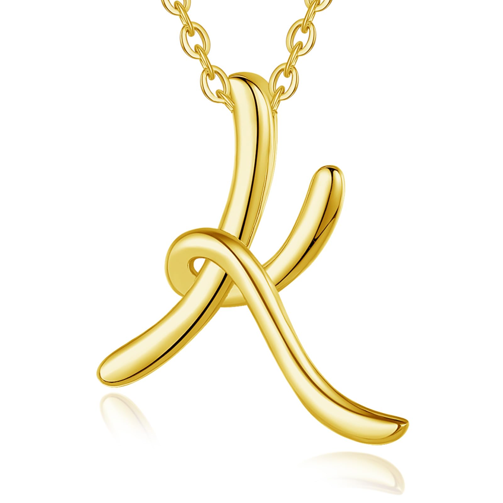 EUDORASterling Silver Initial Necklaces for Women, Classic 26 Letter Neckless Gifts for Girls, Sister, Mother Daughter, 18 inch Chain