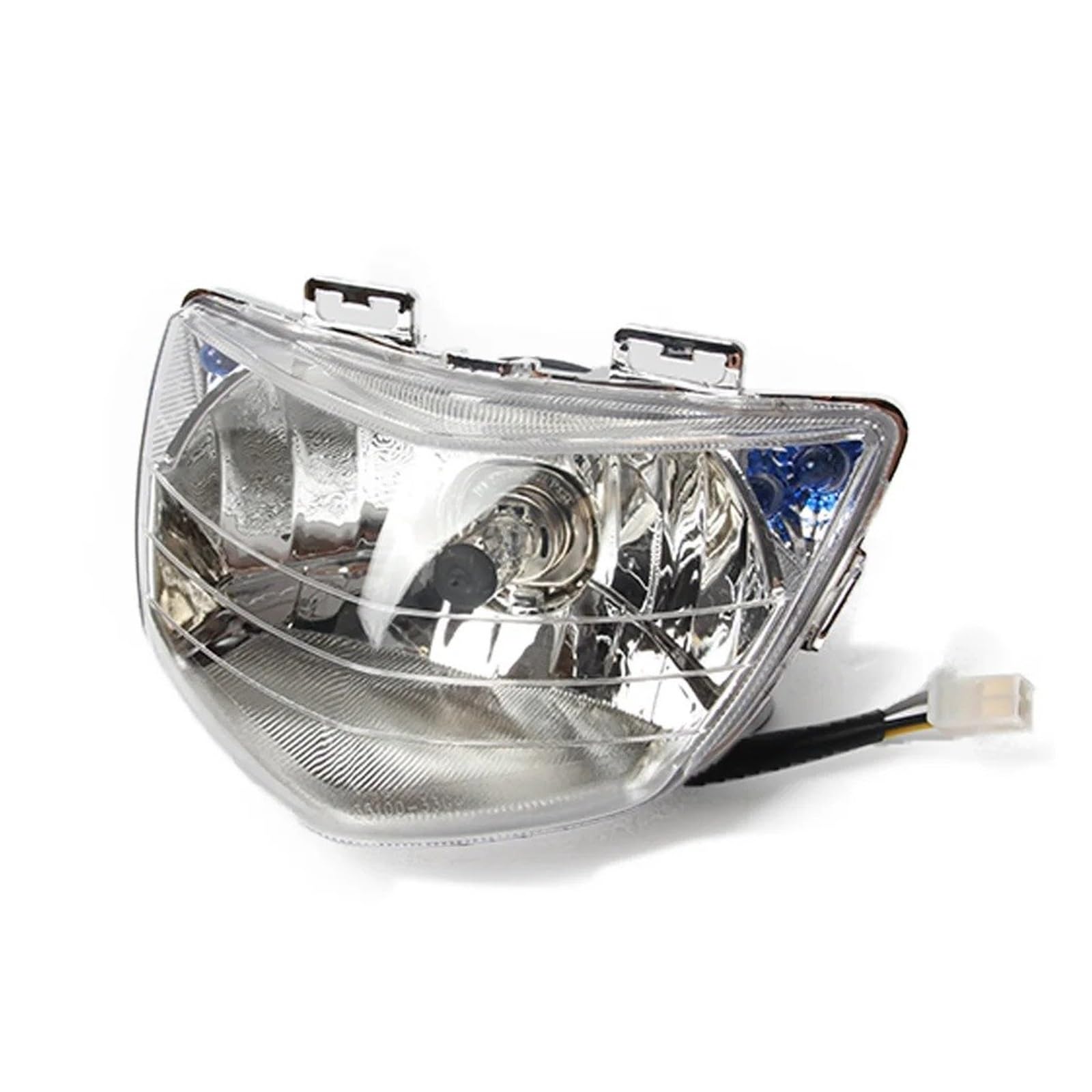 Moto Phare Moto Feux Phare Moto Et Scooter H4 Modifié avec Ampoule Halogène LED pour Address V125G CF46A V125(Halogen)