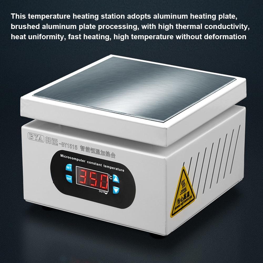 Aluminum Plate Heating Station Electronic Hot Plate Table Preheating Platform 0-400℃ for BGA Plng Printed Circuit Board Cellphone LCD Screen s