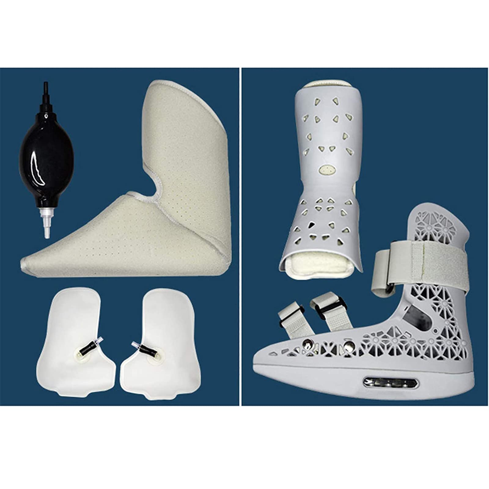 Soporte para Pie/Tobillo, Bota para Caminar con Aire, Férula Nocturna para Fascitis Plantar, Espolón En El Talón, Dolor En El Pie, Inflamación del Tendón De Aquiles, Alivio del Dolor,L