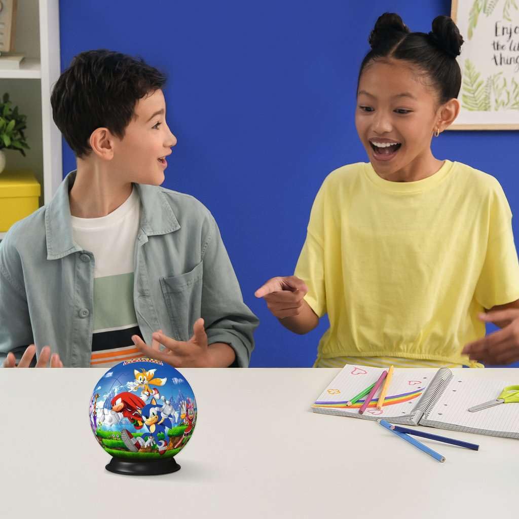 Ravensburger - Puzzle 3d Sonic the Hedgehog​ 72 pezzi, Puzzle 3d bambini 6 anni o più, Giochi bambini 6 anni, Collezione Sonic, Giochi divertenti, Idee regalo