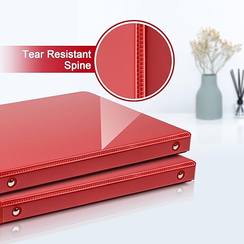 Vista 58 de COMIX Carpeta de 3 anillos de 1 pulgada con cubierta transparente, carpeta de vista de 1 pulgada con capacidad para 200 hojas de papel tamaño carta