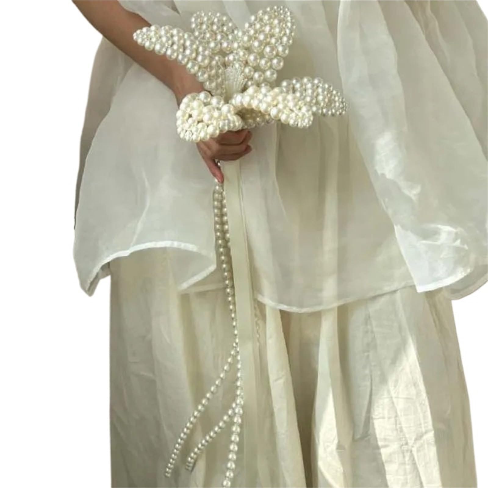 Gijmzy Brown Hand-Beaded Bridal Bouquets,Teardrop Shaped Bridal Bouquet