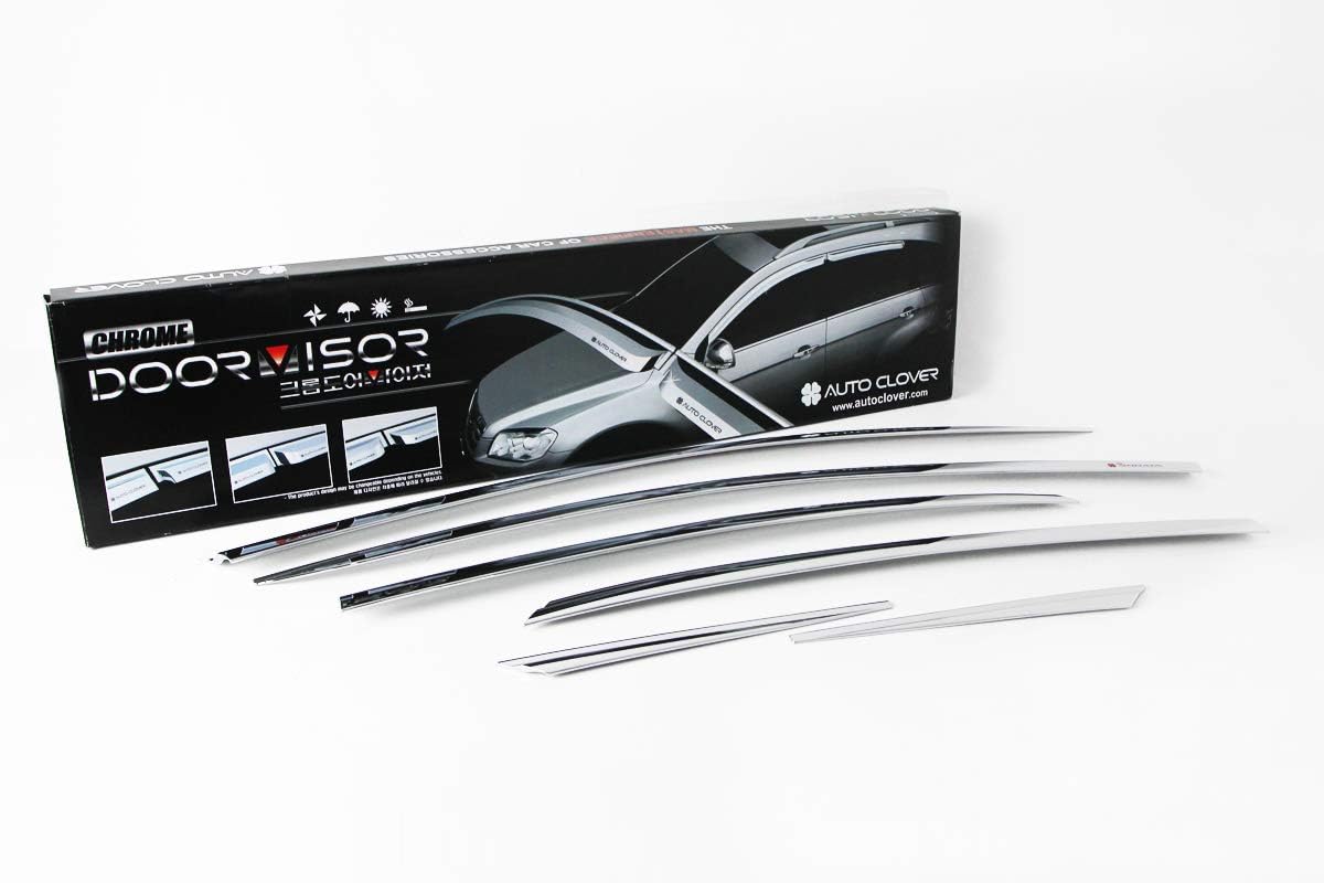 Autoclover Chrome Side Window Wind Deflectors Visor Sport Visors 6p for 2015~2019 Hyundai Sonata