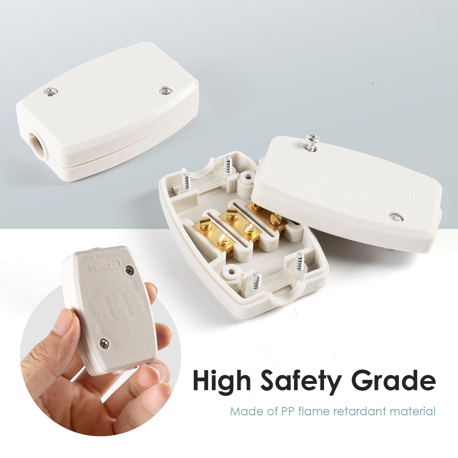 4Pcs Junction Box, 13Amp 250v Electrical Junction Box, 3 Core Cable Connectors - Image 4