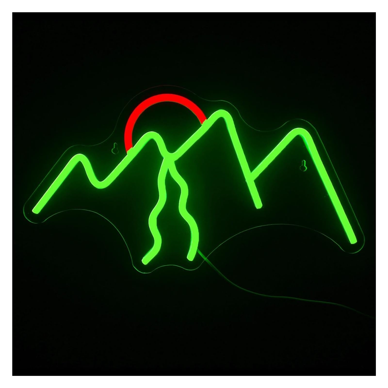 SHOUXI Sign Lamp Mountain Neon Signs USB Powered, Sun Neon Lights Suitable for Club Bistro Party Window Wall Decor Commercial Signs 22cmx40cm