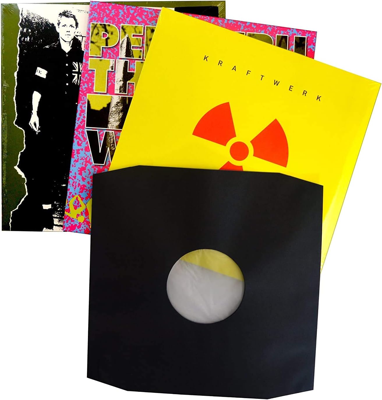 100x 12 Inch polylined Record Inner Sleeves Polylined Covers Black Paper Poly Lined Vinyl Album Inner Sleeves Vinyl lp Inner Sleeves Anti Static LP Inner Sleeves HDPE Polylined lp Inner Sleeves