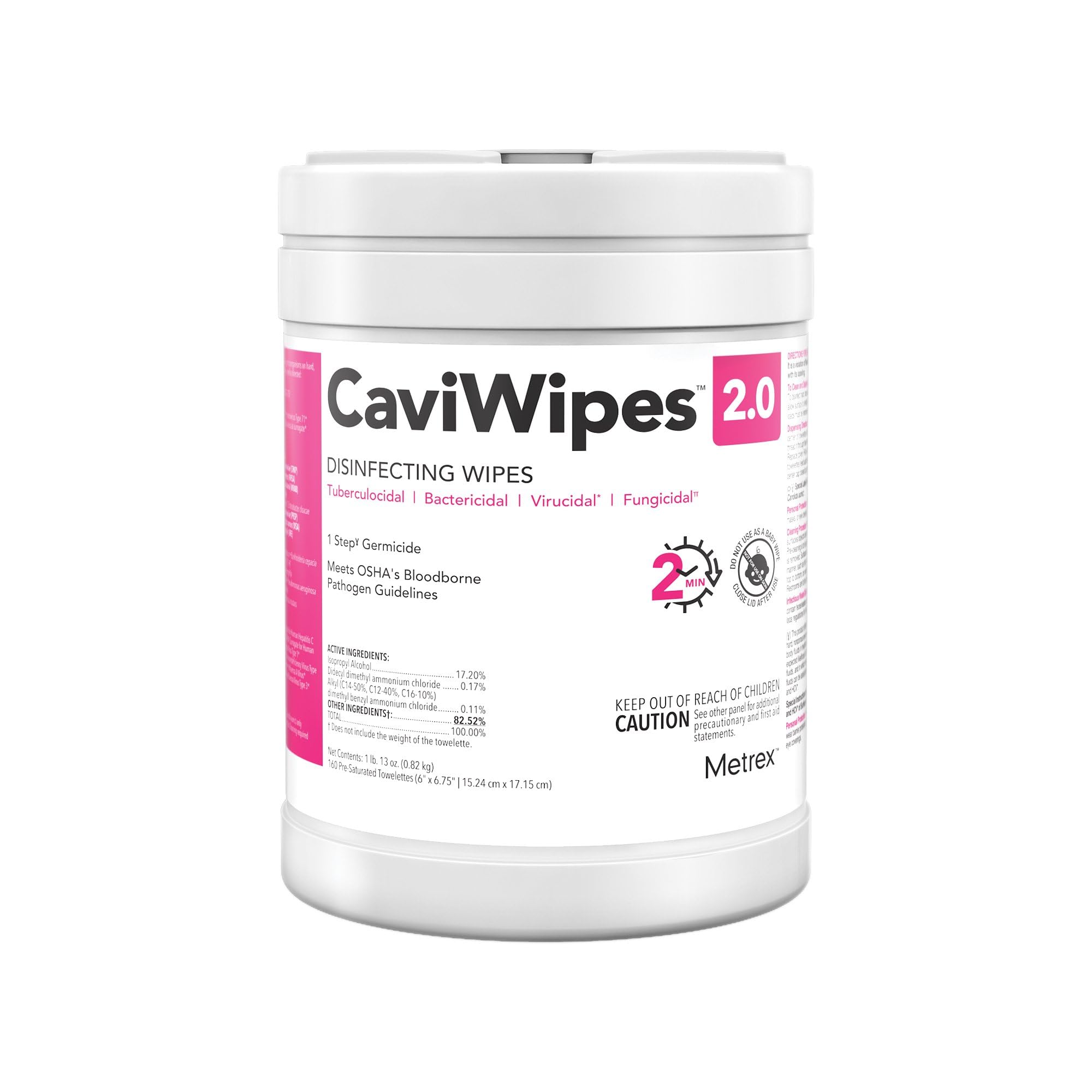 Metrex CaviWipes 2 0 Surface Disinfectant Towelettes Extra Large 9x 12 Durable Non-Woven Disinfecting Wipes for Hard Non-Porous