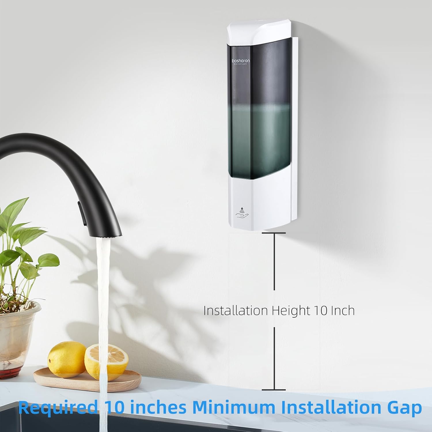 Automatic Soap Dispenser, 24.6oz/700ml Wall Mount Liquid Soap Dispenser Touchless Battery Operated Hand Soap Dispenser with 3 Adjustable Soap Dispensing Levels for Bathroom and Kitchen