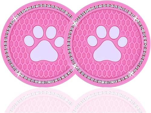 Miniatura 1 de JUSTTOP 2 portavasos de coche con diseño de pata de cristal, universal, antideslizante, para automóvil, accesorios interiores de automóvil, color