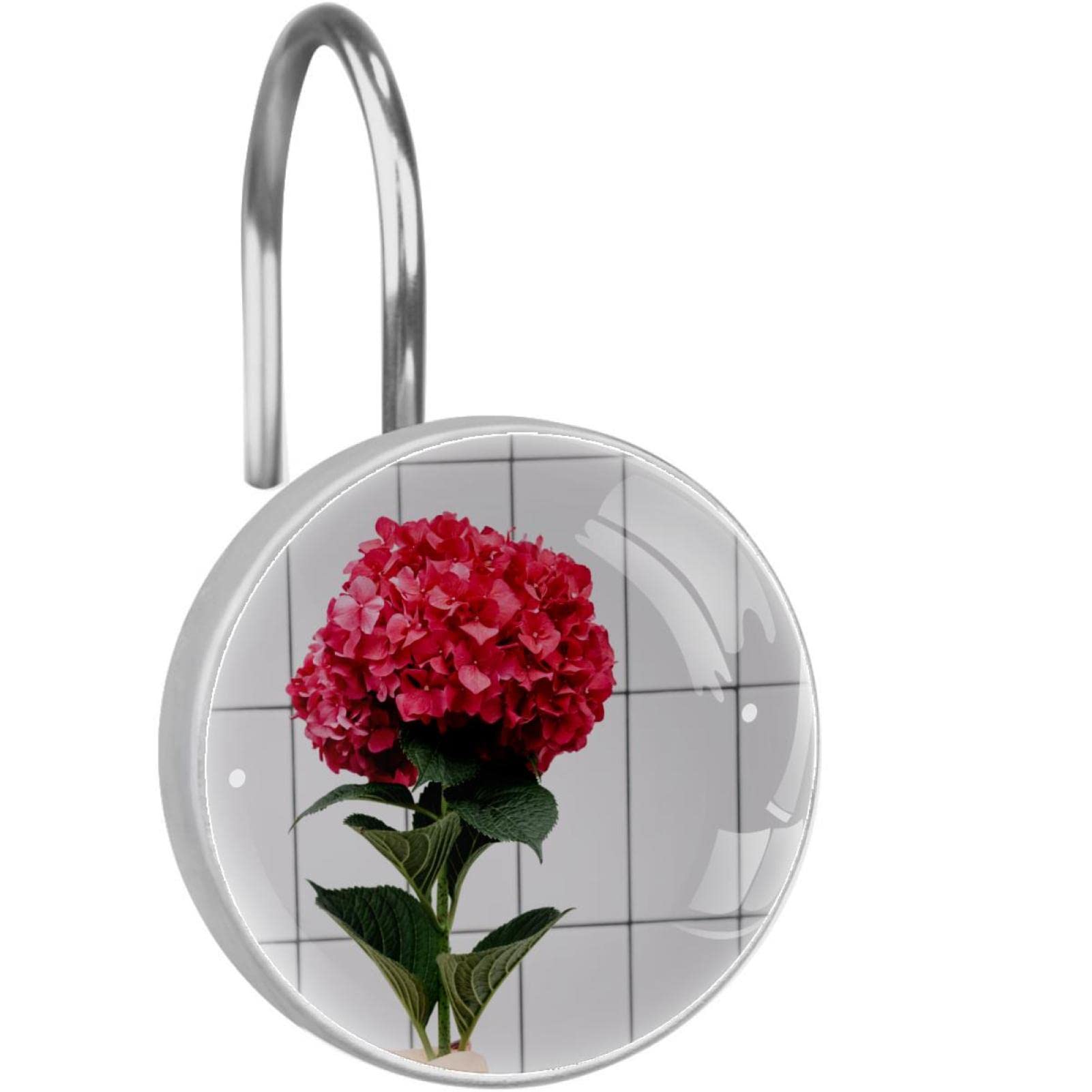 Crochets pour rideau de douche en acier inoxydable pour décorer une salle de bain zen