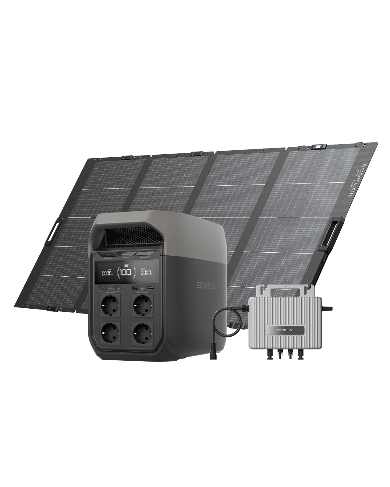 EcoFlow Delta 3 Plus tragbare Powerstation 1024Wh, 0% VAT WLAN STREAM Mikrowechselrichter 800W, LiFePO4-Batterie, 1800W (3600W Spitze) Solargenerator für Notstromversorgung, Camping - 4