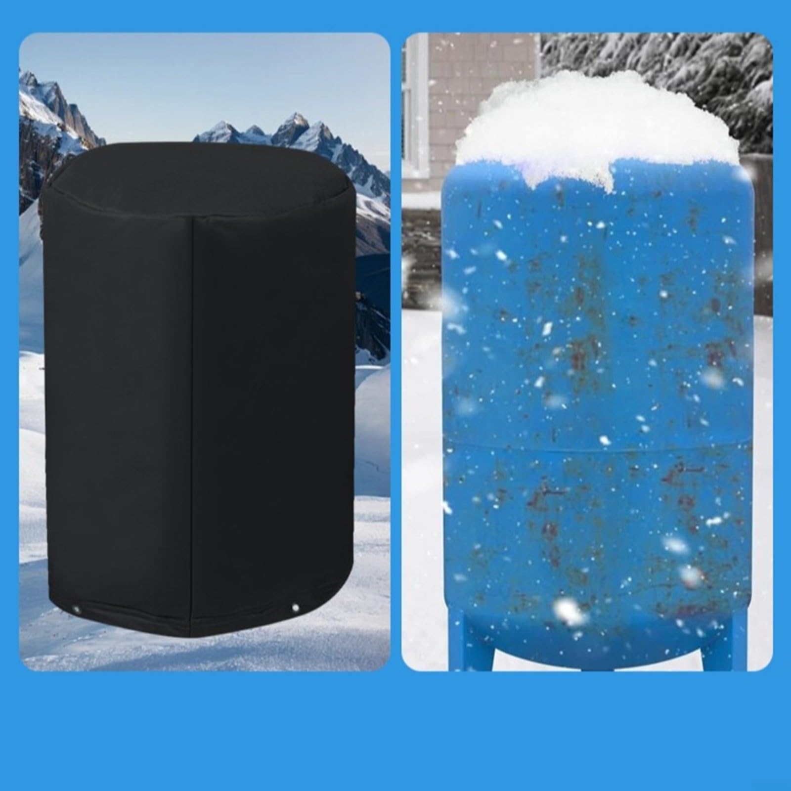 Druckbehälter Abdeckung Für Wasserpumpe Schutzhaube Wetterfest Isolierend Gegen Frost Regen Schnee Passend Für Standard Pumpen Drucktanks Brunnenabdeckungen Garten Terrasse Hof(50cm*86cm)