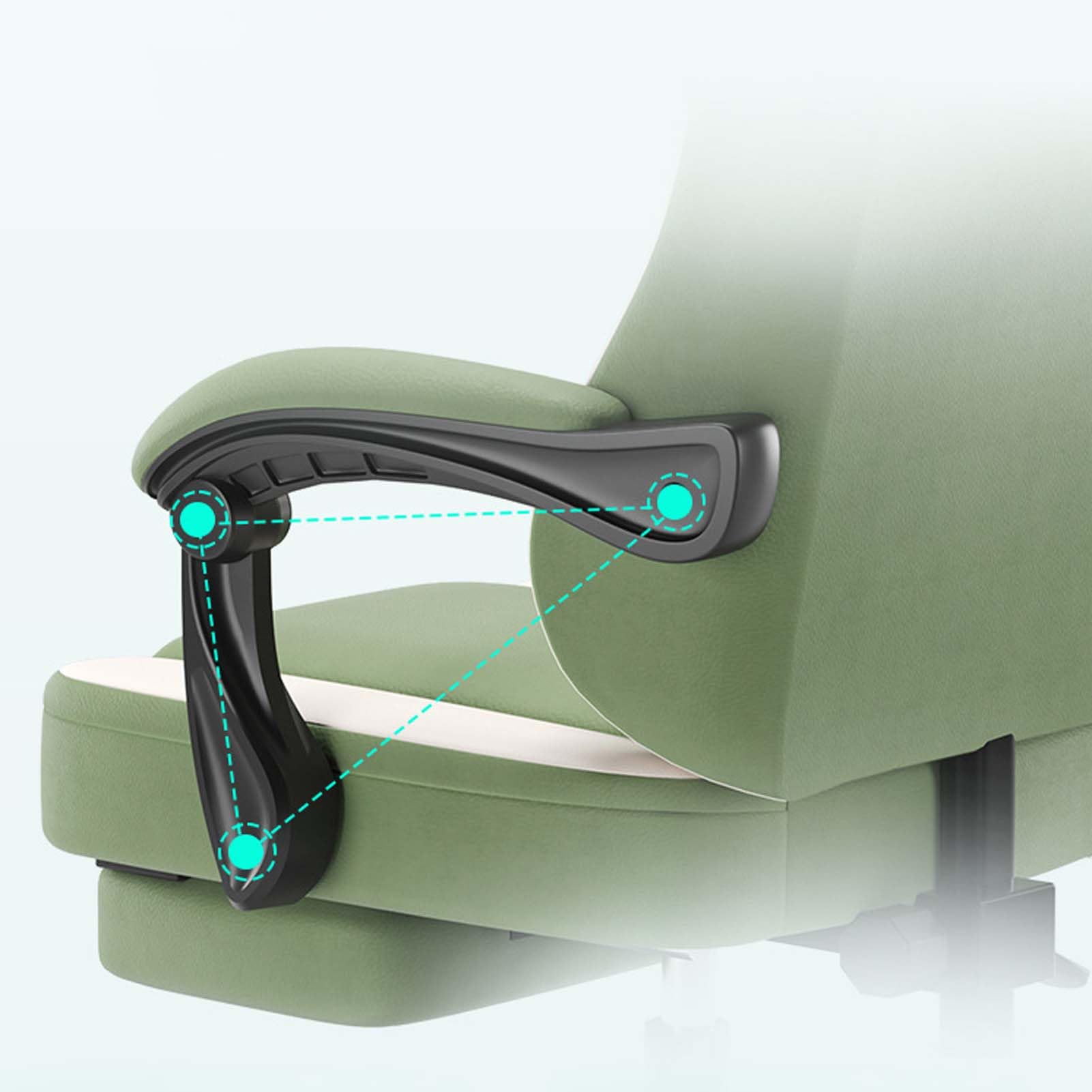 Ergonomiczne krzesło biurowe – regulowana wysokość, wyściełane siedzisko i oparcie, obrotowe kółka, krzesło komputerowe do nauki, gier, toaletki lub stacji roboczej
