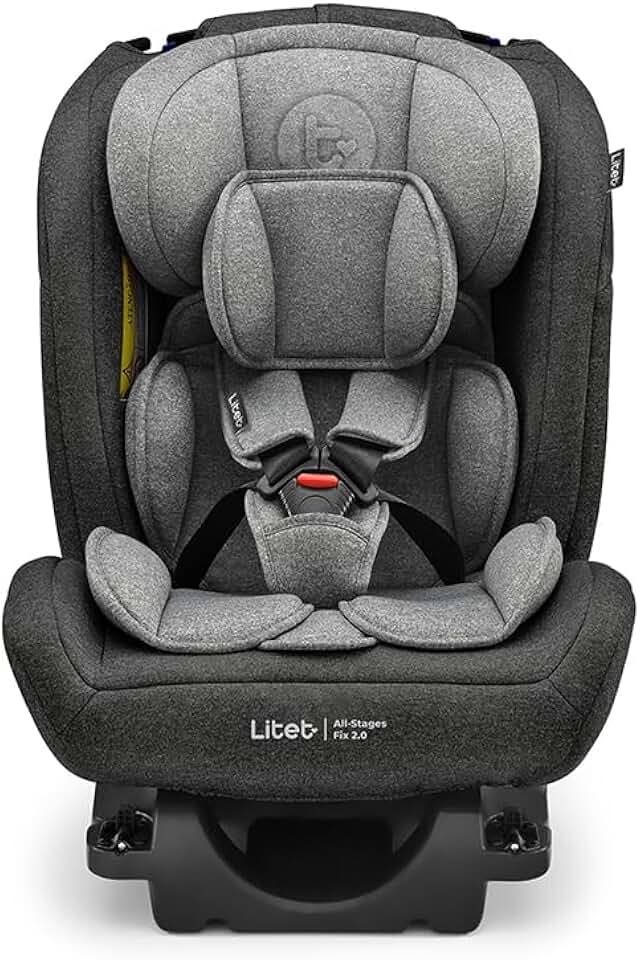 Cadeira para Auto 0-36Kg Isofix Litet All Stages Fix 2.0 Preta e Cinza - BB452