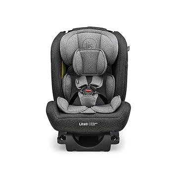 Cadeira para Auto 0-36Kg Isofix Litet All Stages Fix 2.0 Preta e Cinza - BB452