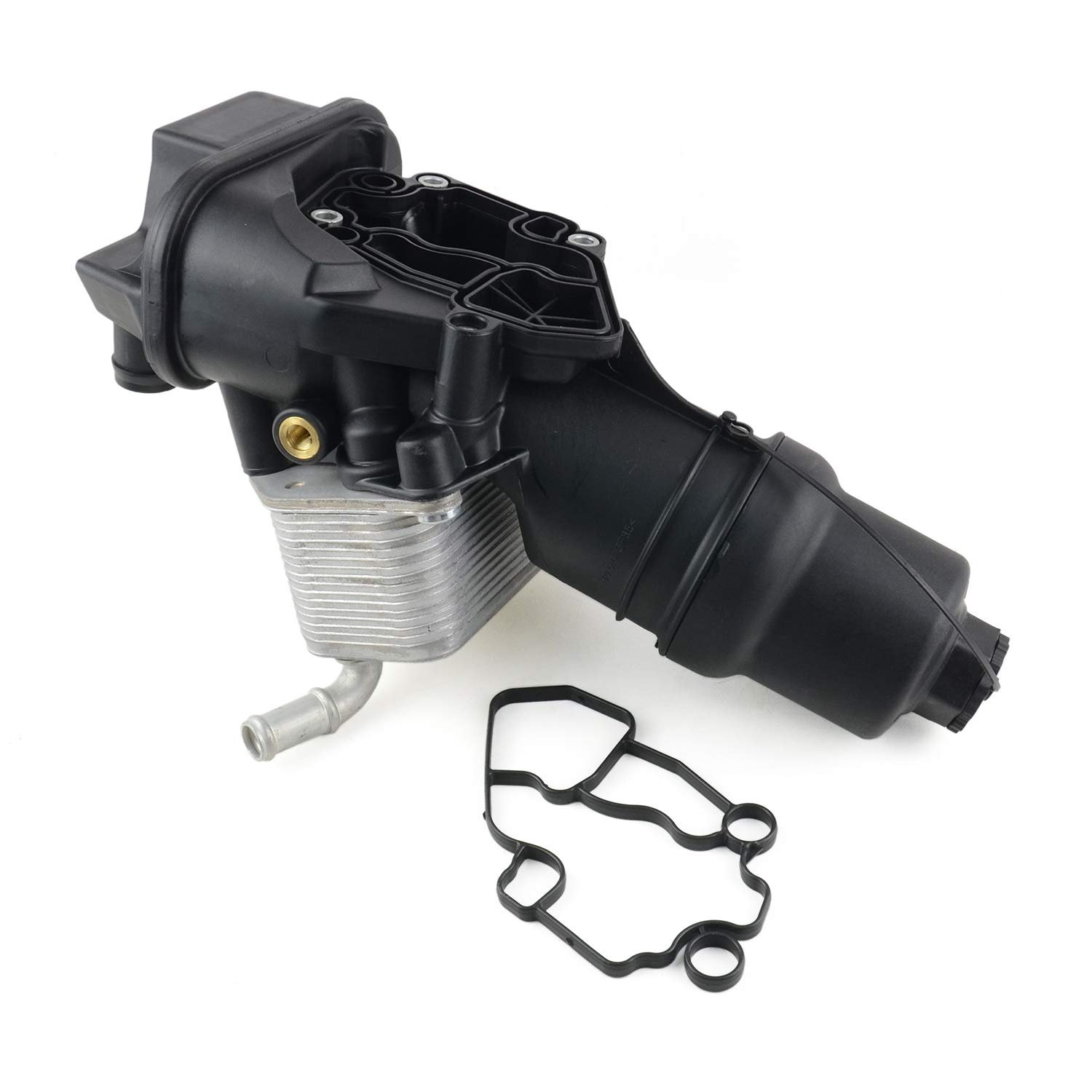 Filtro de aceite y carcasa y tapa y sello y enfriador de aceite Compatible con 2.0 TFSI / 2.0 R / 2.0 GTI 06D117021C 06F115397H 06F115397J