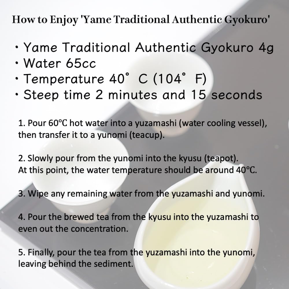 The Gyokuro Ultimate Superior Luxury Gyokuro green tea called Yame Traditional Authentic Gyokuro Carefully selected Direct trade by — view 8