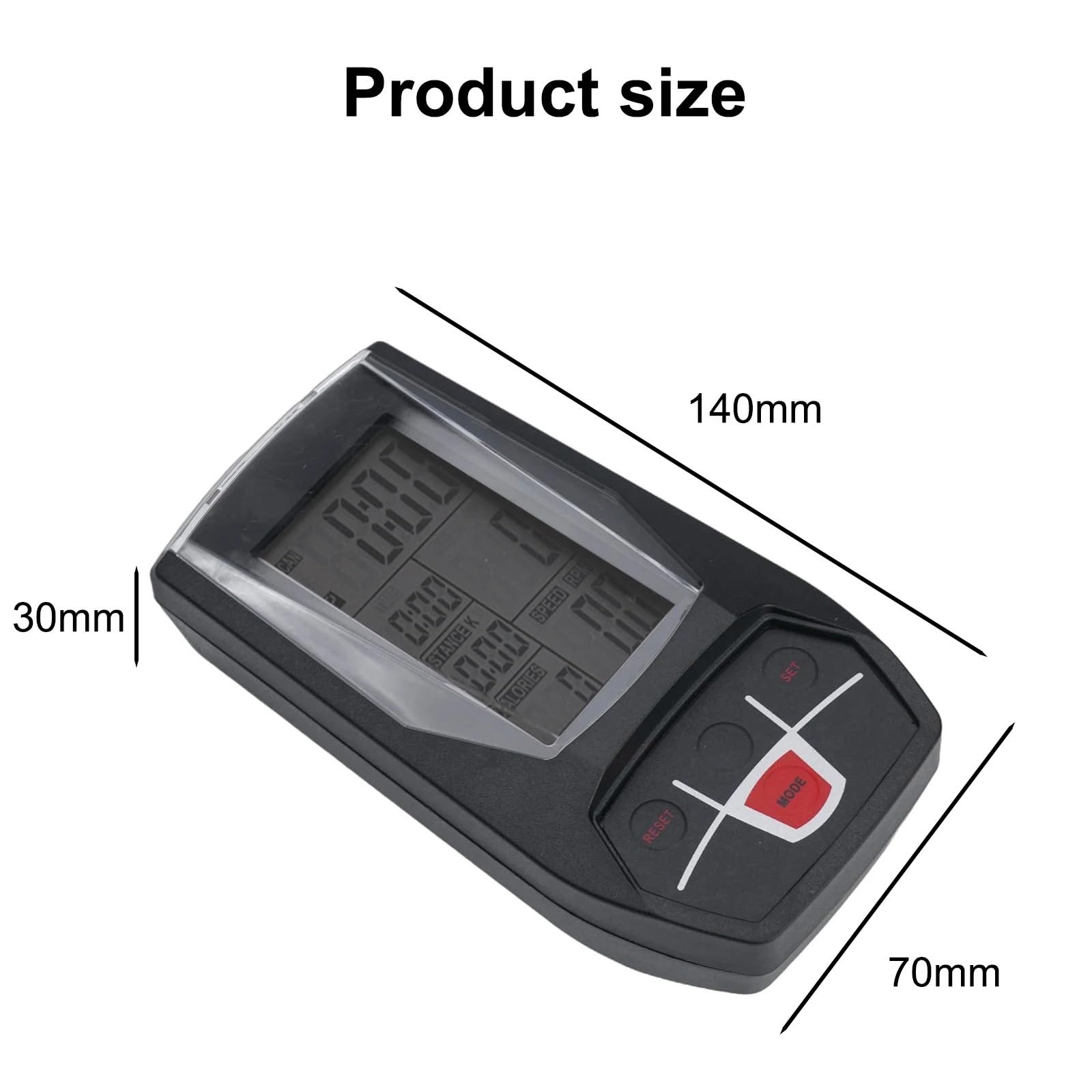 Contachilometri Bici Tachimetro for Bicicletta Monitor for Computer da Bici stazionario 164x108x28mm Computer Bici