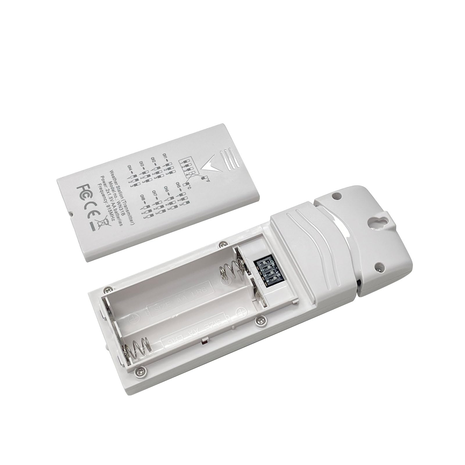 ECOWITT WN31 Thermomètre multicanal - Capteur hygromètre + passerelle 3 en 1 GW3000, compteur de température et d'humidité avec écran LCD, surveillance à distance via application, interrupteurs DIP