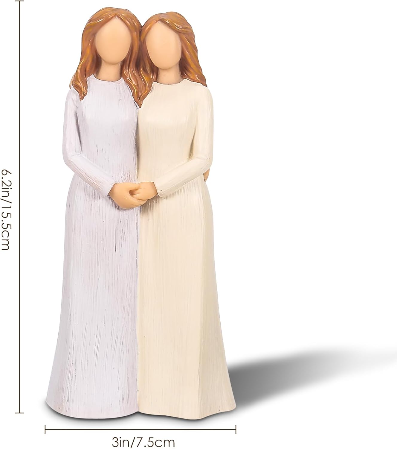 Sister Figurines, Love My Sisters Friends Forever, 2 Women 6.2” Sculpted Hand-Painted Figures Gifts for Christmas Birthday (Sister) - Image 7
