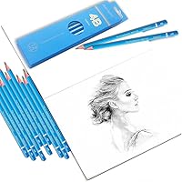 Vista 5 de HAIHAOMUM Lápices de dibujo para dibujar 4B, 12 lápices de dibujo artísticos profesionales para sombrear, dibujar y garabatear Lápiz de grafito