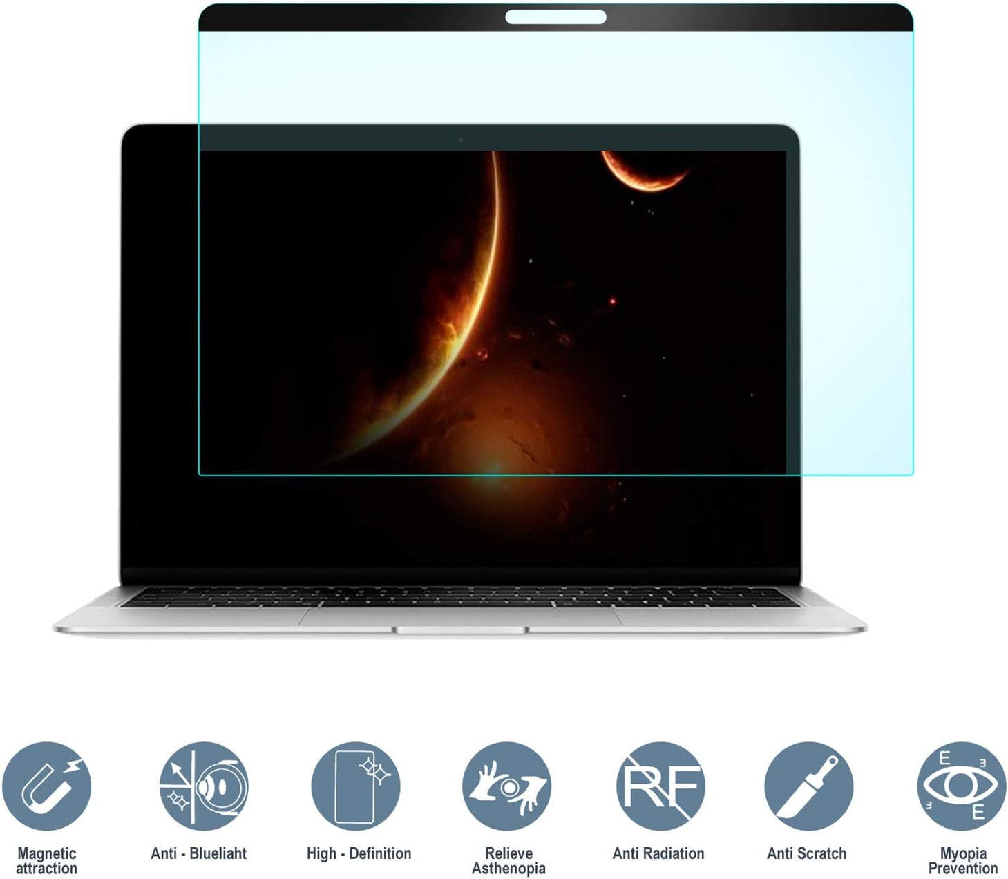 Magnetic Blue Light Blocking Screen Protector,Anti Blue Light Filter Compatible with MacBook Pro 13Inch(2016,2017,2018,2019,2020)|Eye Protection for A1706/A1708/A1989/A2159/A2251/A2289 Models ONLY