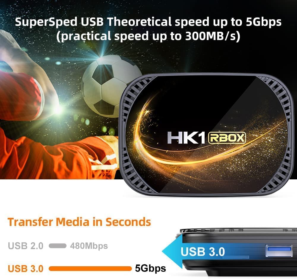 Android TV Box 4GB RAM 128GB Rom con Tastiera Wireless, S905X4 Quad-Core 64Bit Android Box, Supporto 2.4G/5.8Ghz WiFi 100 LAN BT 4.2 3D/6K Utral HD/H.265,2gb+16gb