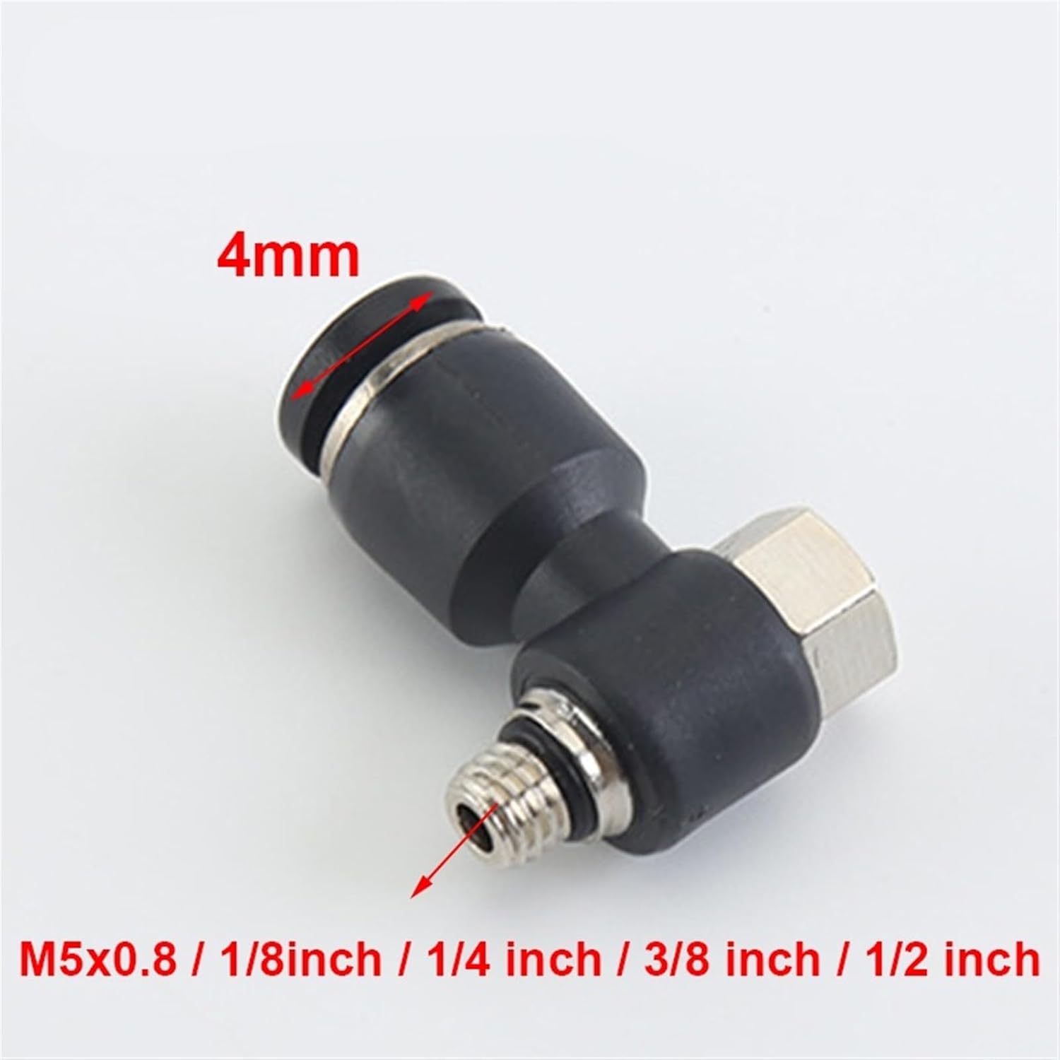 Pneumatic Fittings Connector Quick PH Series External Hexagonal 4/6/8/10/12mm Connection(4mm,1-2 inch)