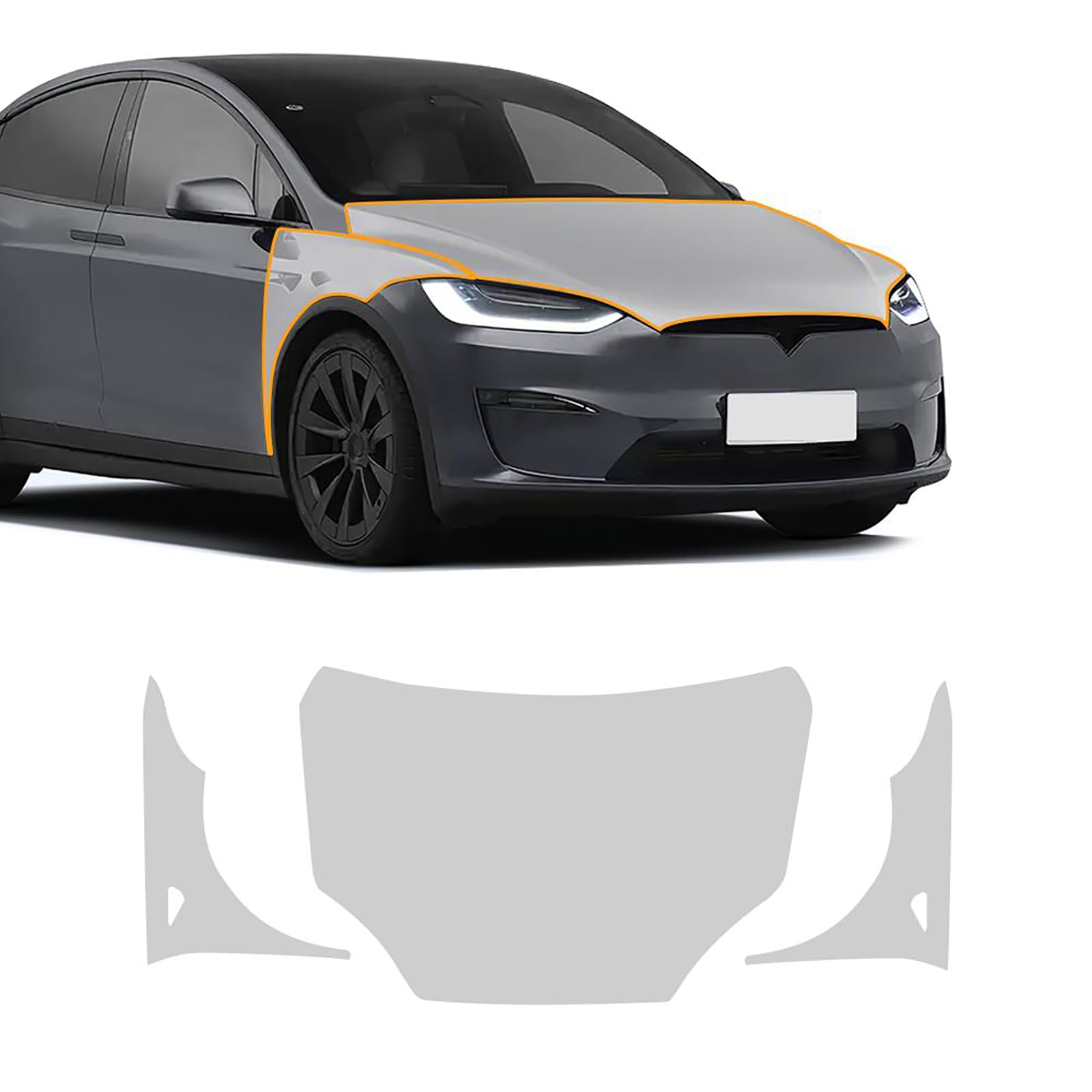 FDAIUN for Tesla Model X 2022-2023 PPF Clear Car Pre-Cut Paint Protective Film Self Adhesive TPU Rainproof Waterproof HD Scratch Protector Exterior Accessories
