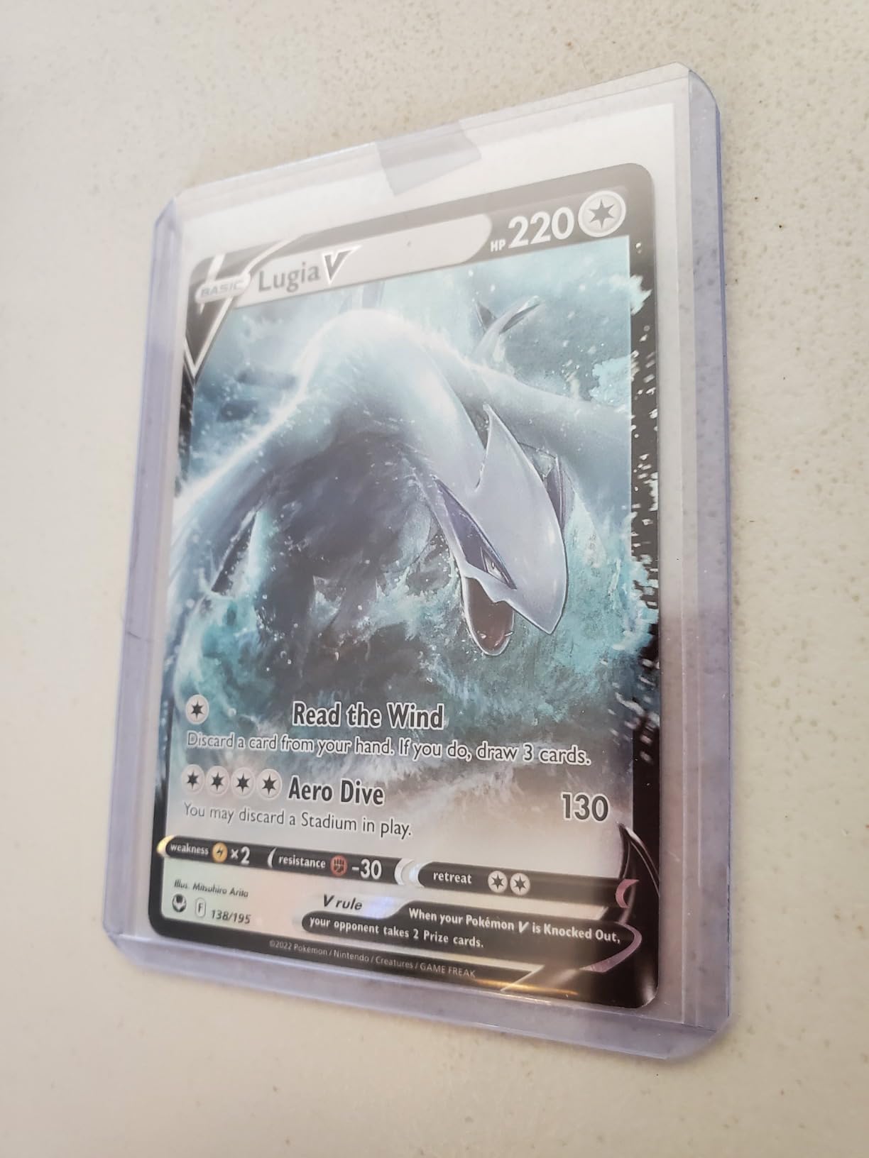 pokemon tcg silver tempest 138 195 lugia v card O-Nami (SP) [500 Years in the Future]