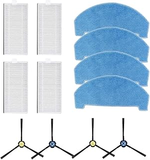 Kit de accesorios para aspiradora robot – Para ILIFE A20 T20s – Piezas de repuesto con cepillos laterales – Filtros y paños de fregona – para fácil instalación consumibles Set