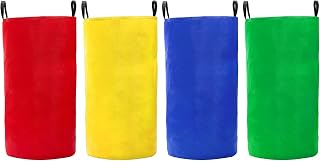 Wowagoga Potato Sack Race Bags 28x40'', Colorful Jumping Pocket | Adult Sense Sports Game Equipment Party Accessory for Field Day, Outdoor Picnic Party(Set of 4)