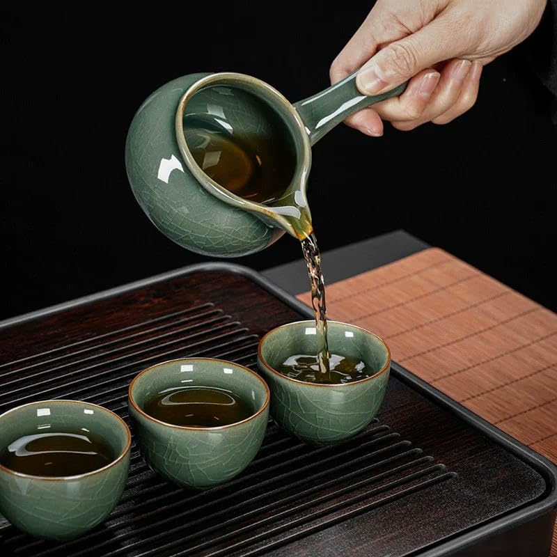 Juego de Tazas de té Chino, Tetera de Hueso China, Juego de té automático de Alta Gama, Juego de té de Viaje Moderno, Juego de té de Kung Fu, colador de té
