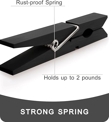 Vista 105 de Alfileres de ropa de madera para manualidades, pinzas de cierre de agarre fuerte, clips de ropa de madera de abedul, pinzas de ropa para colgar