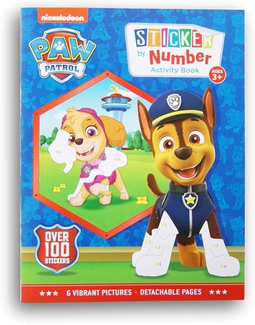 Activity Books Pup Patrol Chase and Skye Sticker by Numbers